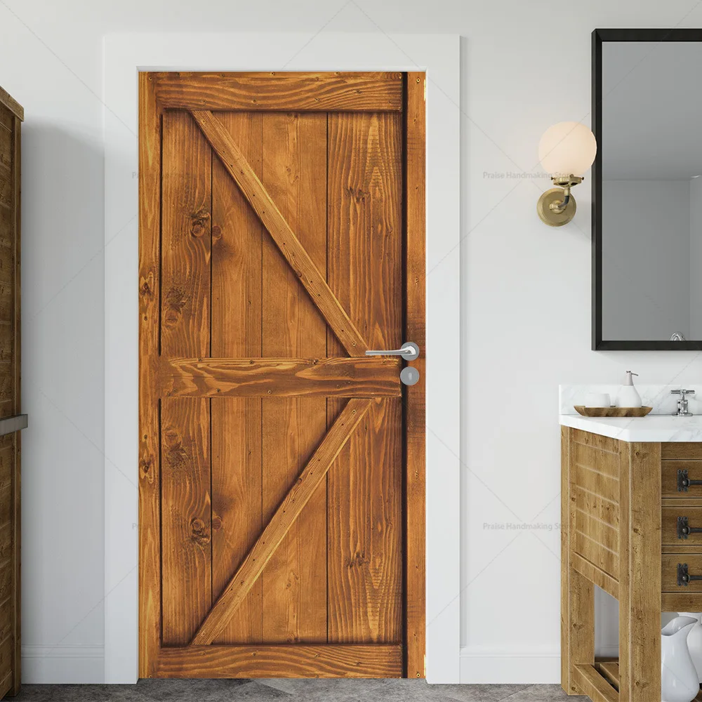 Декоративные дверные наклейки для старого дома деревянная дверь могут быть