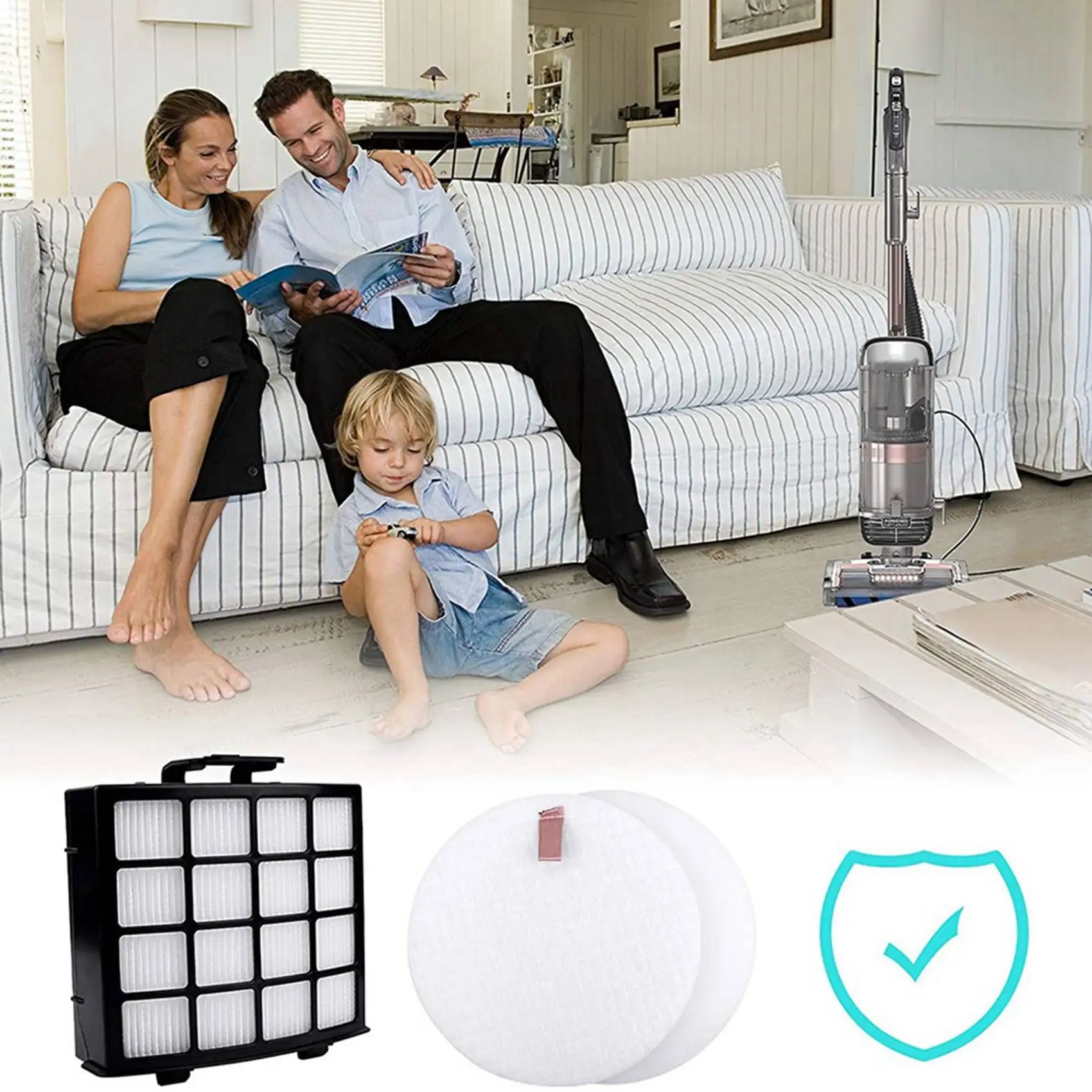 Сменные фильтры для вертикального пылесоса Shark Vertex DuoClean PowerFin AZ2000 AZ2000W AZ2002 деталь