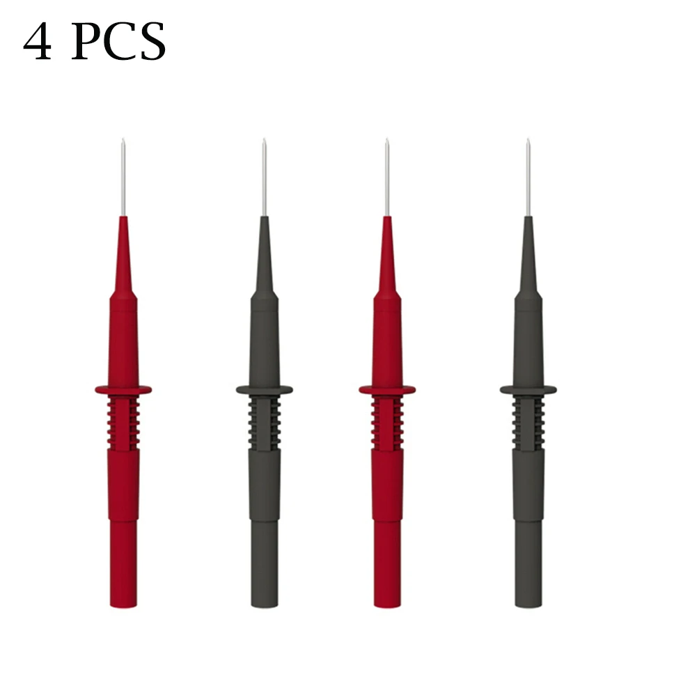 

2 Pcs Insulation Piercing Needle Test Probe Cable Measuring For 4mm Banana Plug Multimeter Test Leads