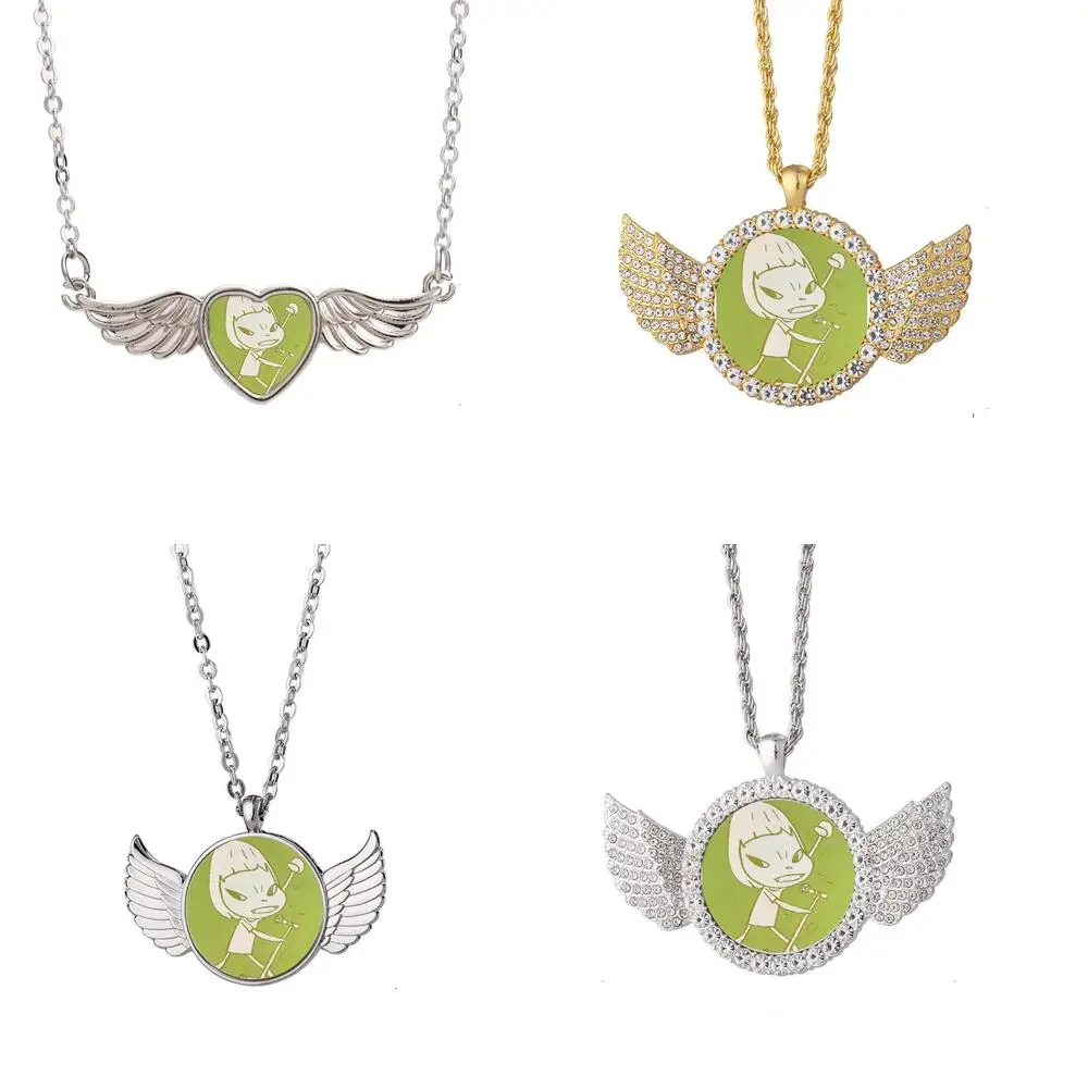 

Guitar Girl Cjx Angel Wing Necklace Beautiful Pendant Fashion Jewelry