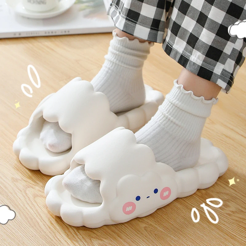 

YAOGUANG Bathroom Household Soft Bottom Slippers Women, EVA Indoor Thick Bottom Slippers Women's Sandals 2022 Summer Non-Slip