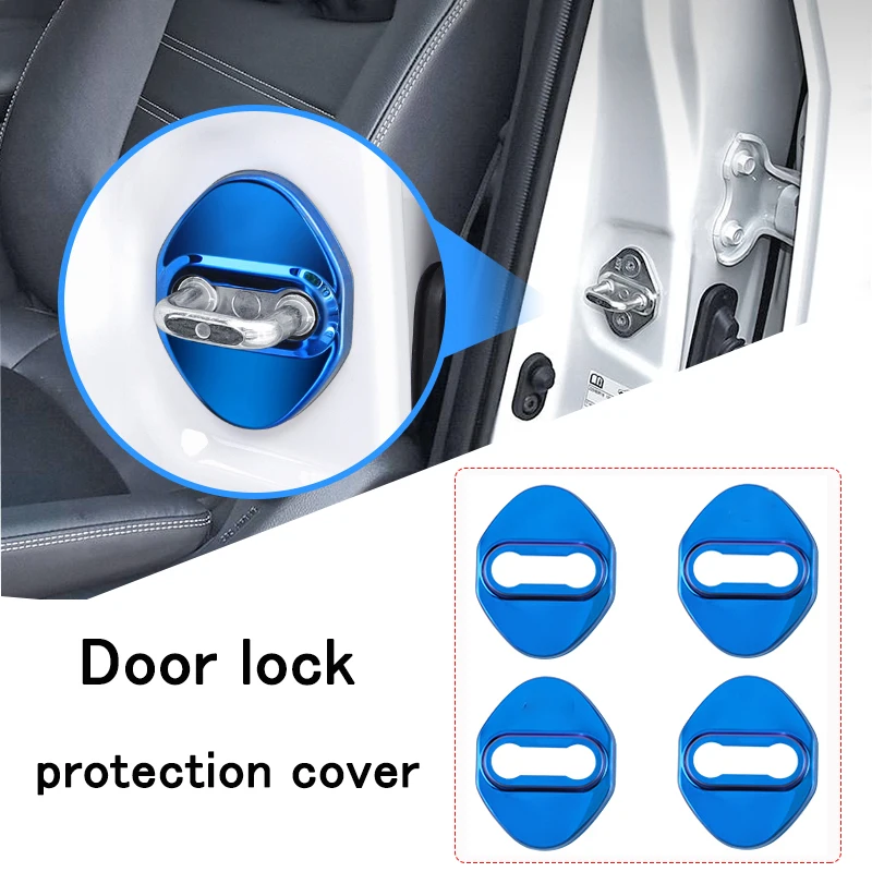 

4 PCS Car Door Lock Buckle for Toyota TRD CHR Corolla Ralink Camry Highlander Car Door Lock Stainless Steel Protective Cover