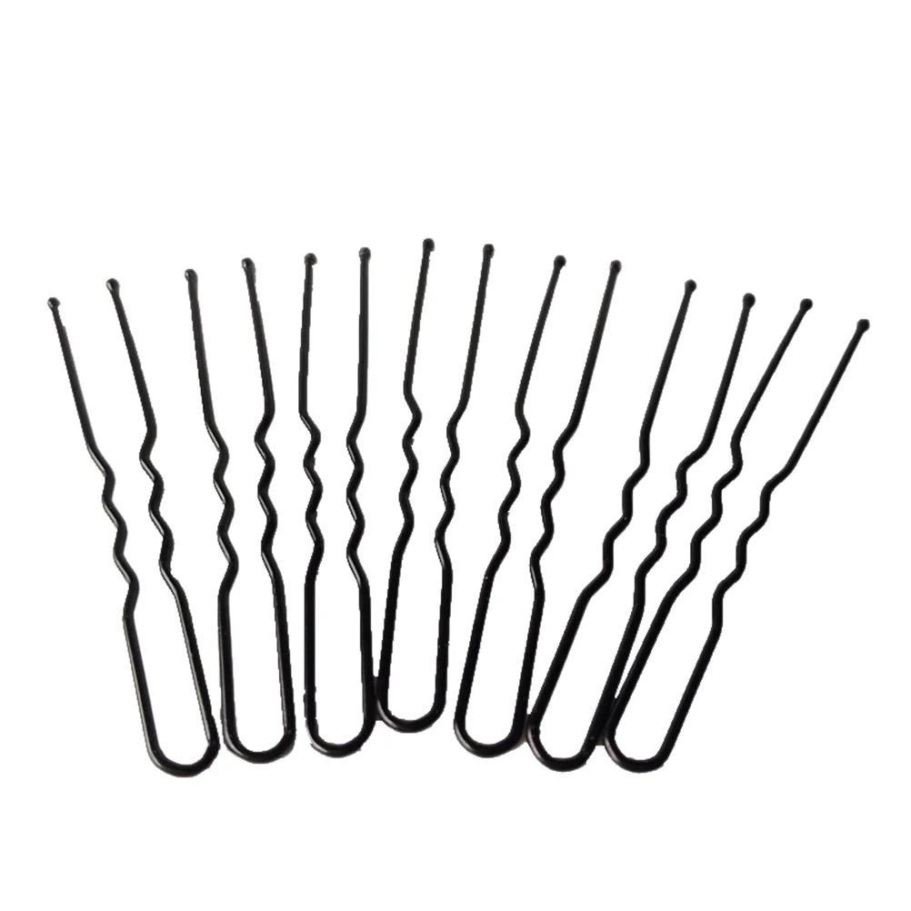 

50pcs Bobby Hair U Shaped Hair Black Metal Hair Clips for Buns, Updo Hairstyles