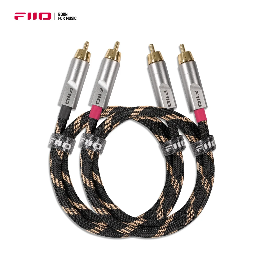 Фото FiiO LR-RCA4 Dual RCA 5N посеребренный аналоговый аудиокабель из чистой меди №1