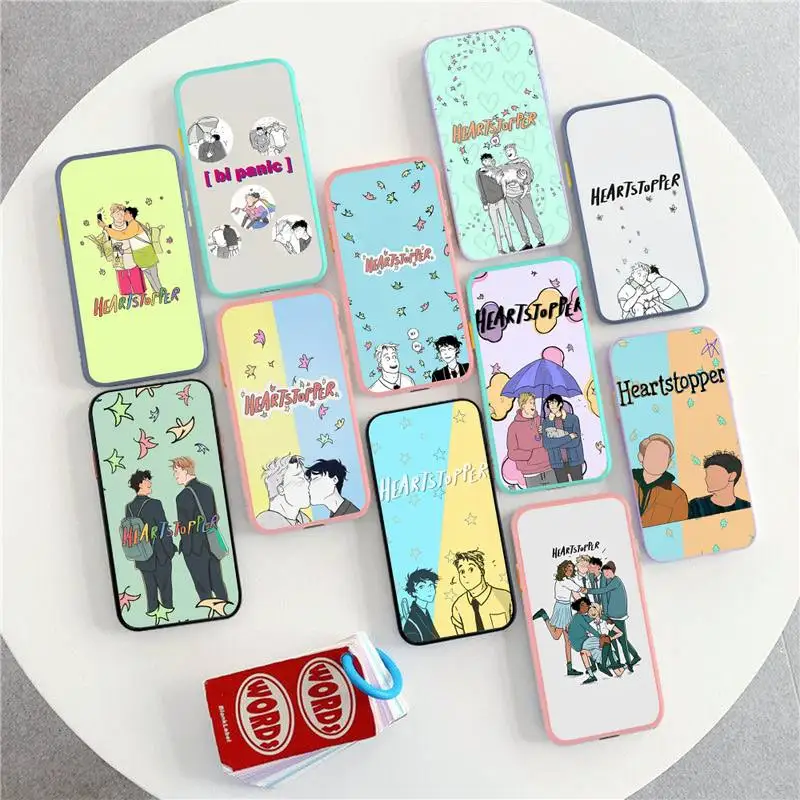 

Heartstopper Phone Case for iPhone X XR XS 7 8 Plus 11 12 13 pro MAX 13mini Translucent Matte Case