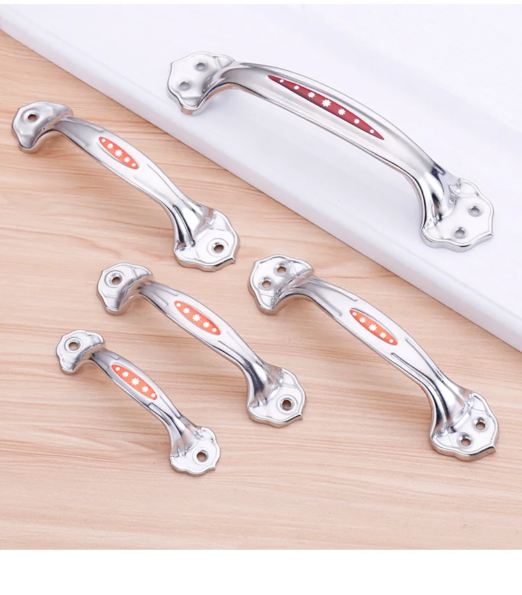 

Flower Lace Handle Drawer Handle Window Door Stainless Steel Surface Mounted Handle Wardrobe Kitchen Toolbox Small Handle
