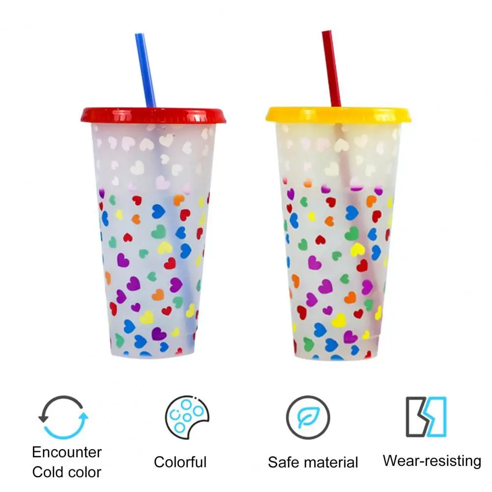 

Practical Good Creative Color Changing Water Drinking Cup 8 Colors Juice Cup BPA Free for School