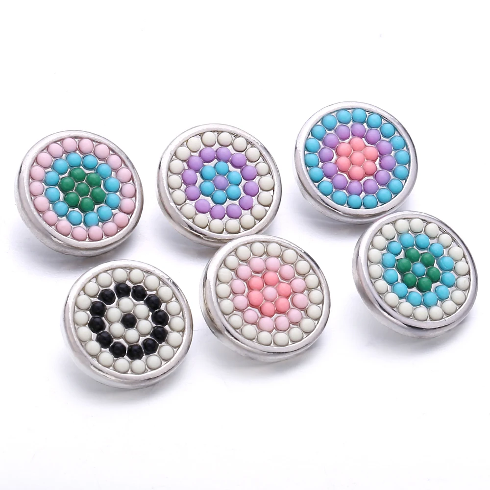 

New Style Snap Button Jewelry 10Pcs/Lot AB Crystal Rhinestone DIY Snap Buttons Fit 18mm Snap Bracelet Necklace for Women B198