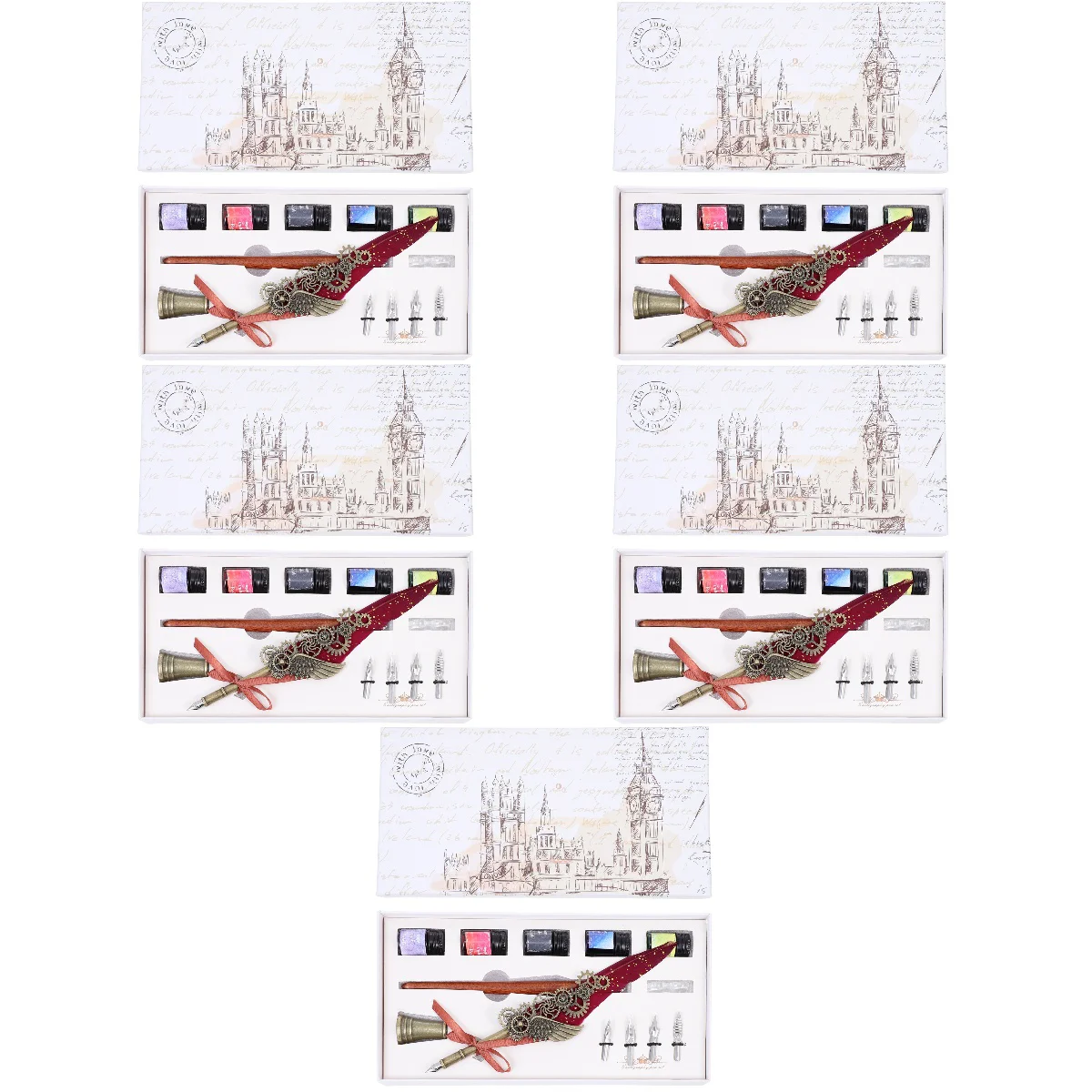 

5 Boxes of Dip Pen Kit Mechanical Punk Style Pen Decorative Quill Pen Birthday Gift