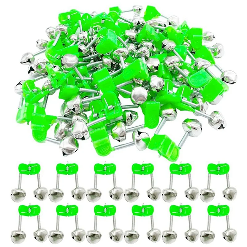 

100Pcs Fishing Rod Bells,Fish Bite Alarms Ring Fishing Bite Fish Bell Alarm Fishing Tackle for Outdoor Fishing