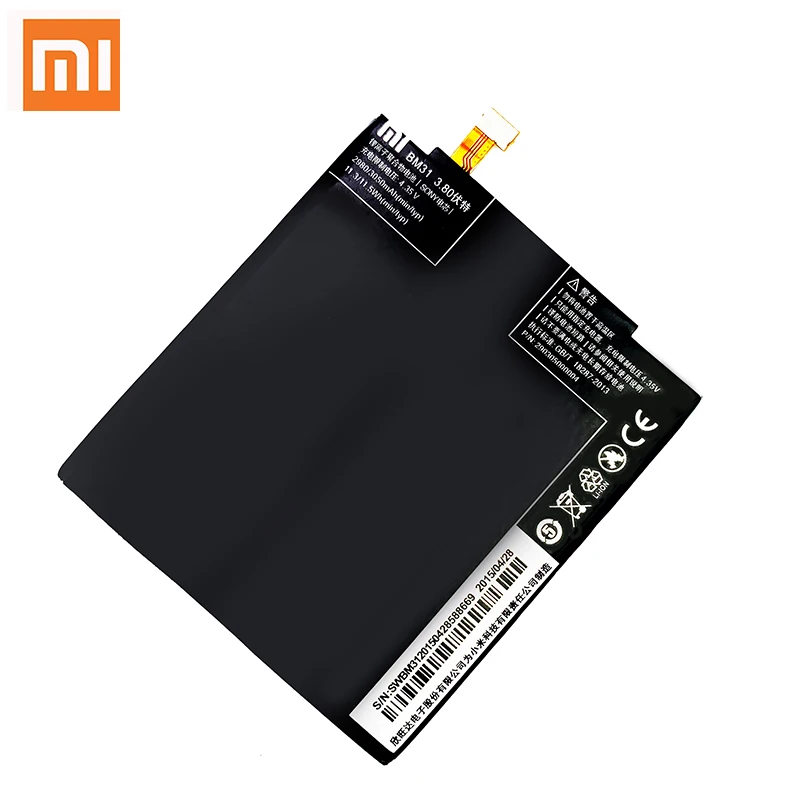 100 orginal xiao mi bm31 3050mah battery for xiaomi mi 3 mi3 m3 high quality phone replacement batteries free global shipping