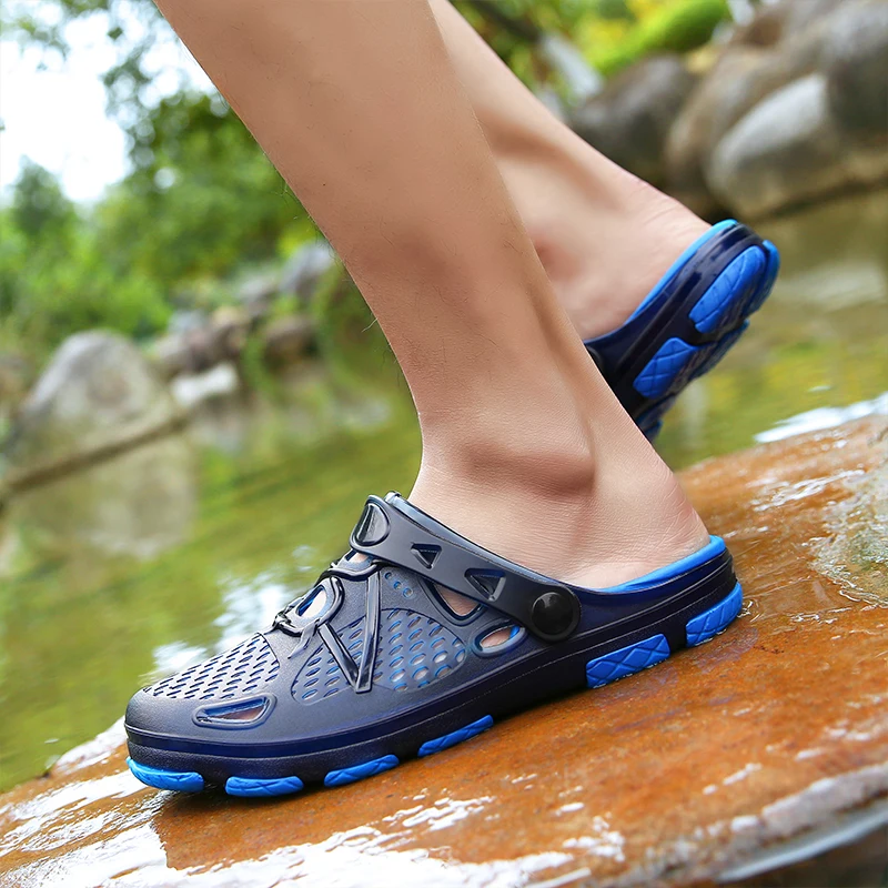 2022 New Summer Mens Sandals Flip Flops Slippers Men Beach Shoes Clogs Home Slippers Non-slip Outdoor Beach Sandals Men Slippers