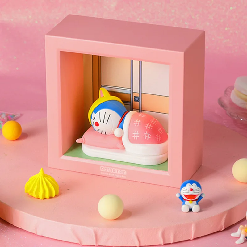 

Girl heart Doraemon photo frame night light 3D three-dimensional doll led fun cartoon collection model decoration children gift