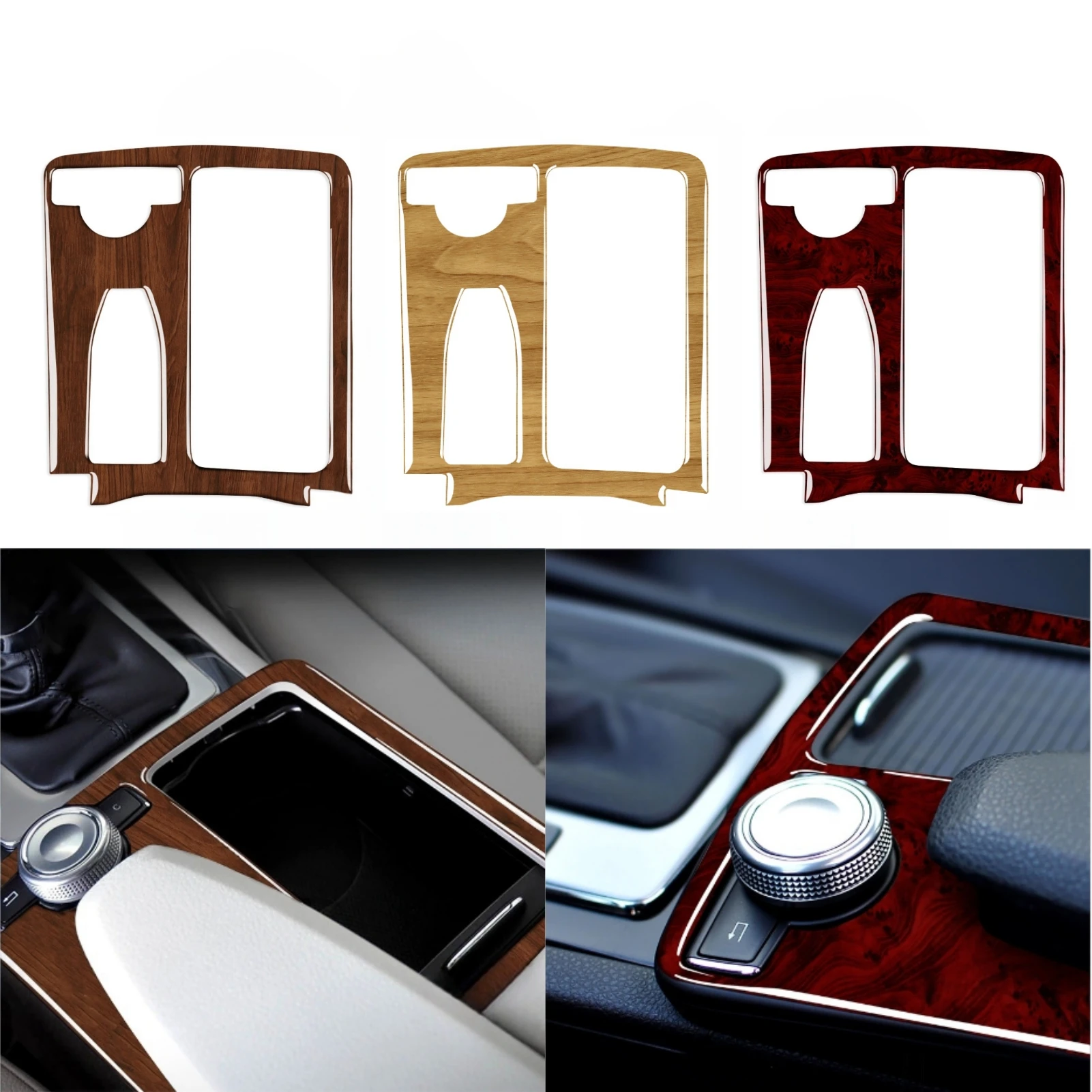 

For Mercedes W204 2007-2013 W212 2010-2012 C180 C200 E260 E300 Central Control Gear Shift Panel Sticker Trim Accessoire Voiture