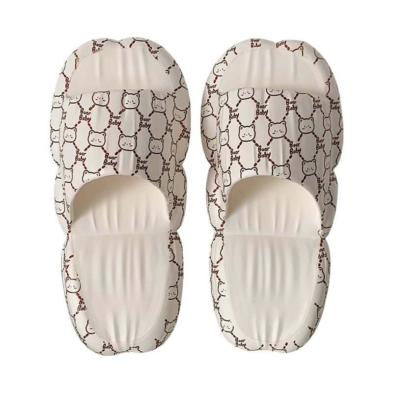 Women sandals ripped shoes men's beach shoes household slippers outdoor summer casual shoes cute graffiti zebra print flip flops