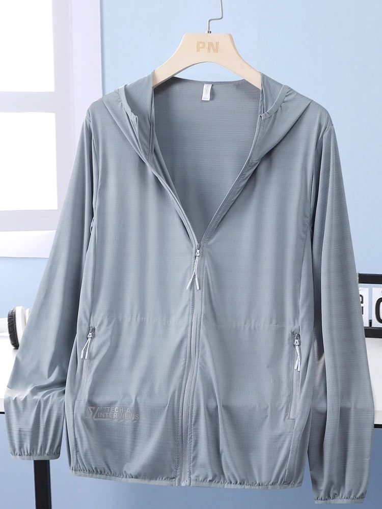 Летняя тонкая мужская куртка из дышащего нейлона с защитой от солнца