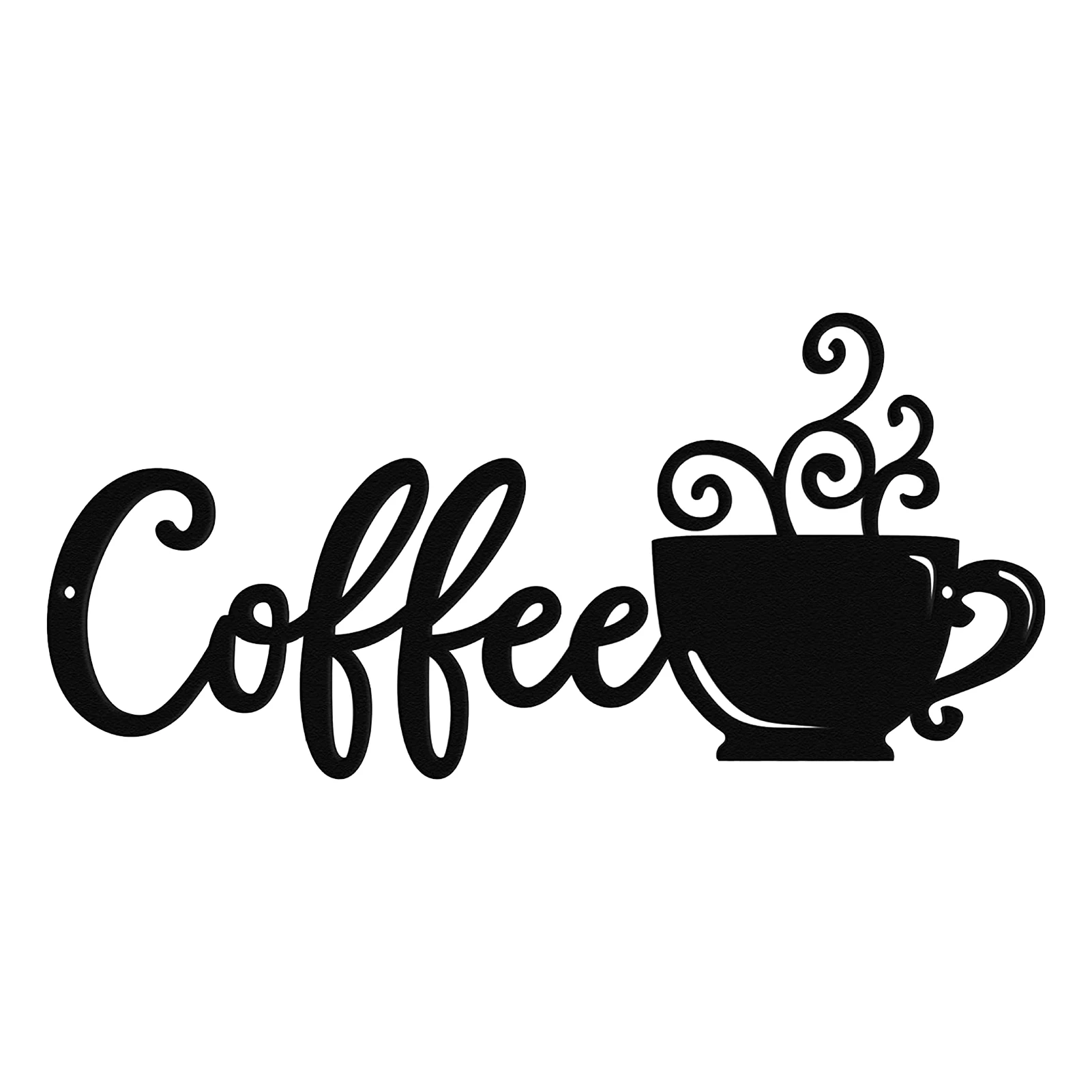 

Аксессуары для кухни, кафе, черные буквы, Настенный декор для кофе, бар, значок, металлический современный дом