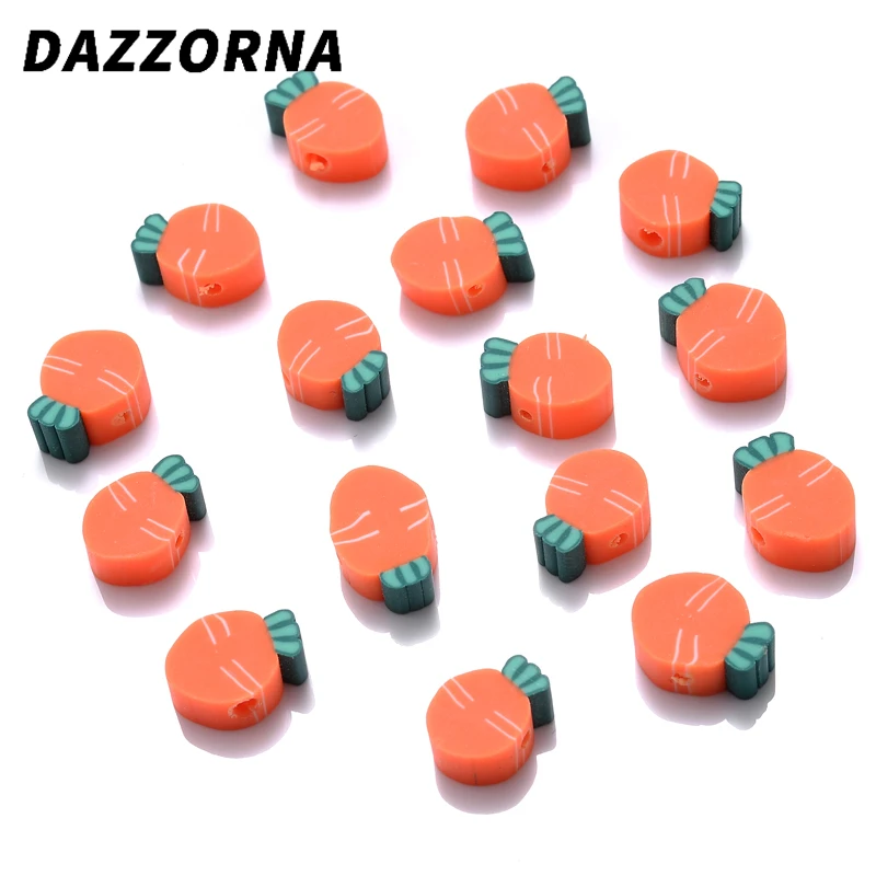 

50Pcs/Pack Radish Shape Polymer Clay Beads Loose Spacer Beads For Charms Jewelry Findings Making DIY Bracelet Crafts Accessories