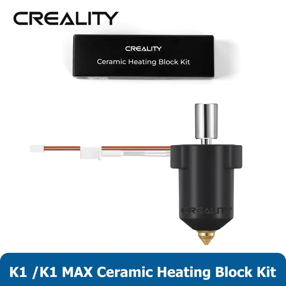 

Creality K1 / K1 MAX Ceramic Heating Block Kit NEW Upgrade 300°C High Tem/Flow Printing Uniform Feeding for K1/K1MAX 3D Printer