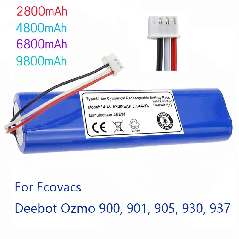 

Neue original 14,4 V 6800mAh Roboter-staubsauger Batterie Pack für Ecovacs Deebot Ozmo 900, 901, 905, 930, 937