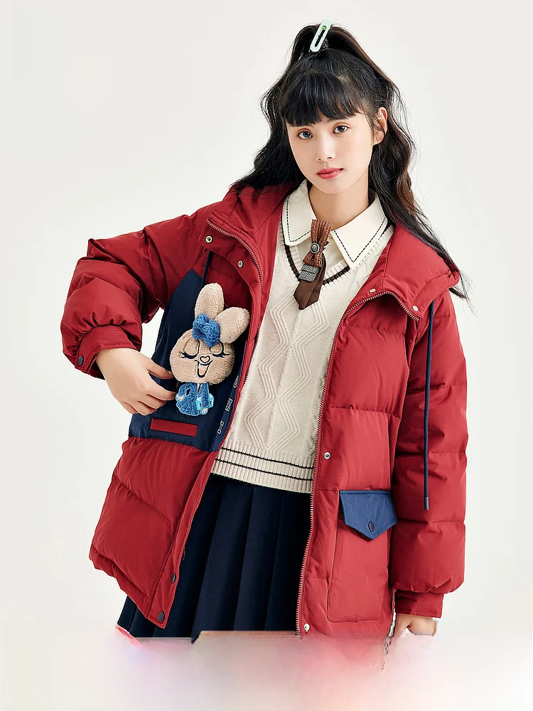 Трехмерная кукла Zihan украшение из овечьей шерсти пуховик на белом утином пуху