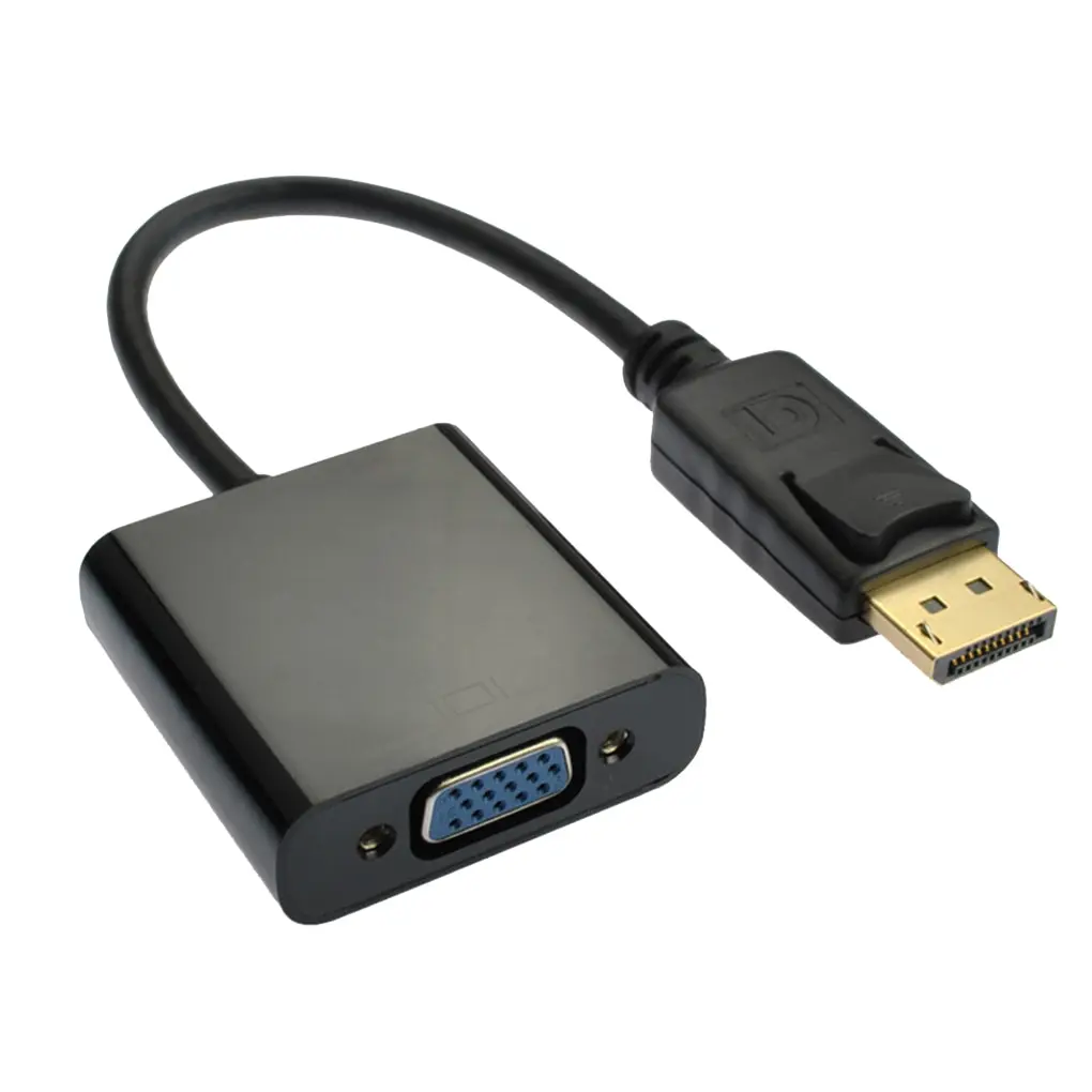 

1080P Display Port DP to VGA Adapter Cable Male to Female Converter PC Computer Laptop HDTV Projector