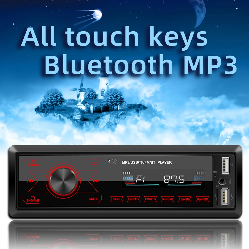 

Full Touch Bluetooth Car Stereo Audio In-Dash FM Aux SD USB MP3 Radio Player