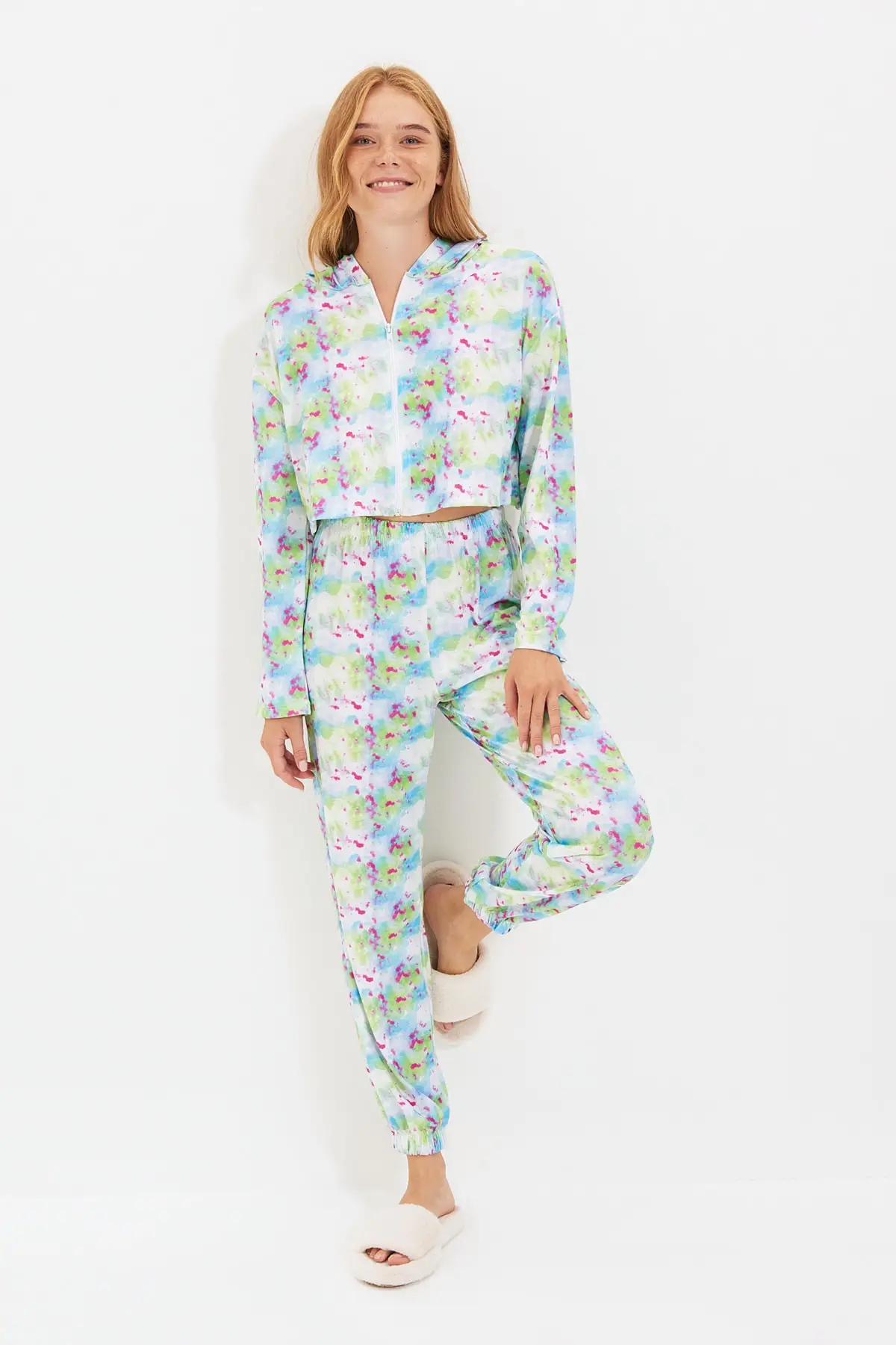 

Trendyol Zipper Knitted Pajamas Set THMAW22PT0082