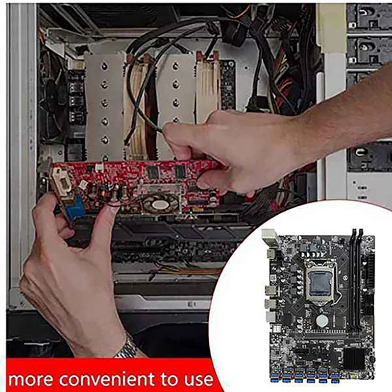 Материнская плата B250C для майнинга BTC 12 USB3.0 к PCI-E 16X графический слот LGA1151 DDR4 DIMM RAM с