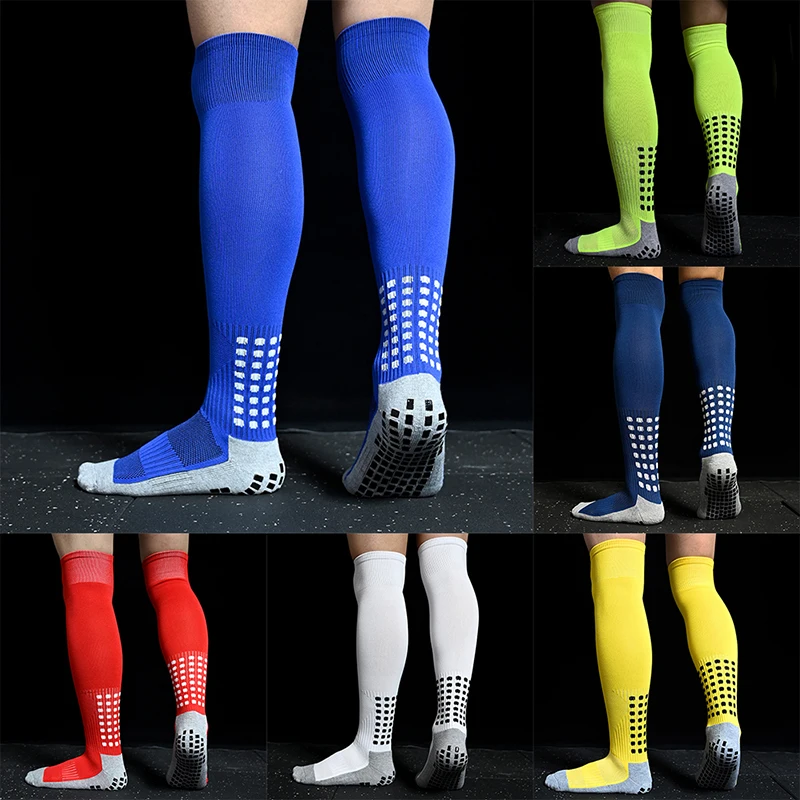 

1 Pair Athletic Socks Men's Non-Slip Soccer Socks Breathable Knee High Towel Bottom Cycling Hiking Sports Training Long Socks