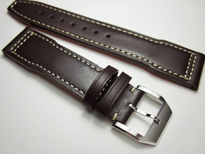 

dark brown cowhide Watch Strap 20 21 22mm Handmade Watch Accessories Band Genuine Leather Watchbands replace for iwc series