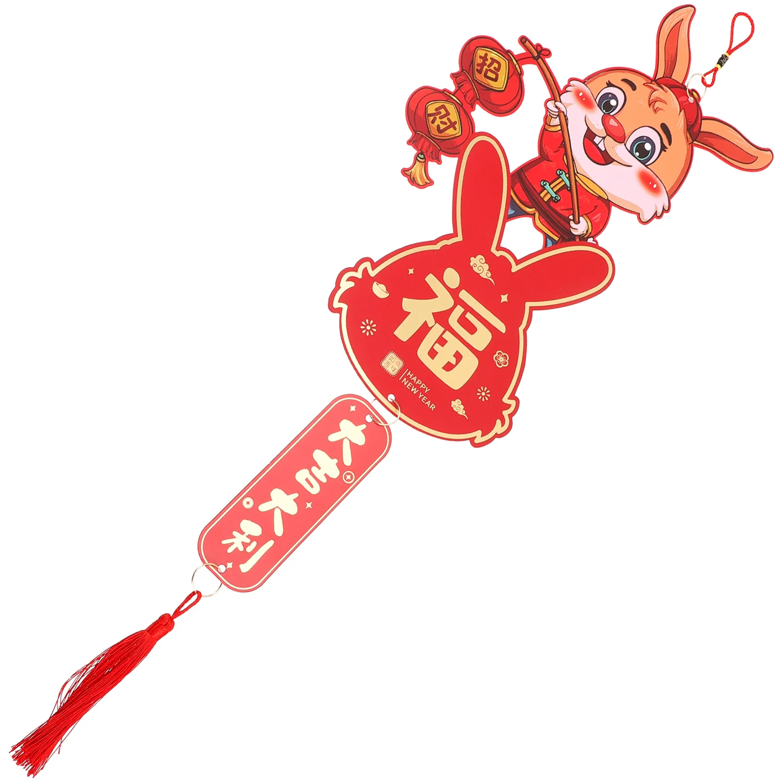 

Festive Creative Rabbit Decor New Year Hanging Decor Door Hanging Decor Decorative Tassel Festival Decor for Party