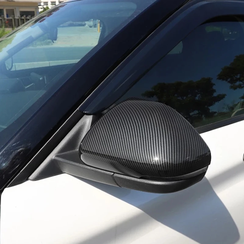 

Side Door Rearview Mirror Cover Trim For Ford Explorer 2020 2021 ABS Carbon Fiber/Chrome Car Styling Accessories