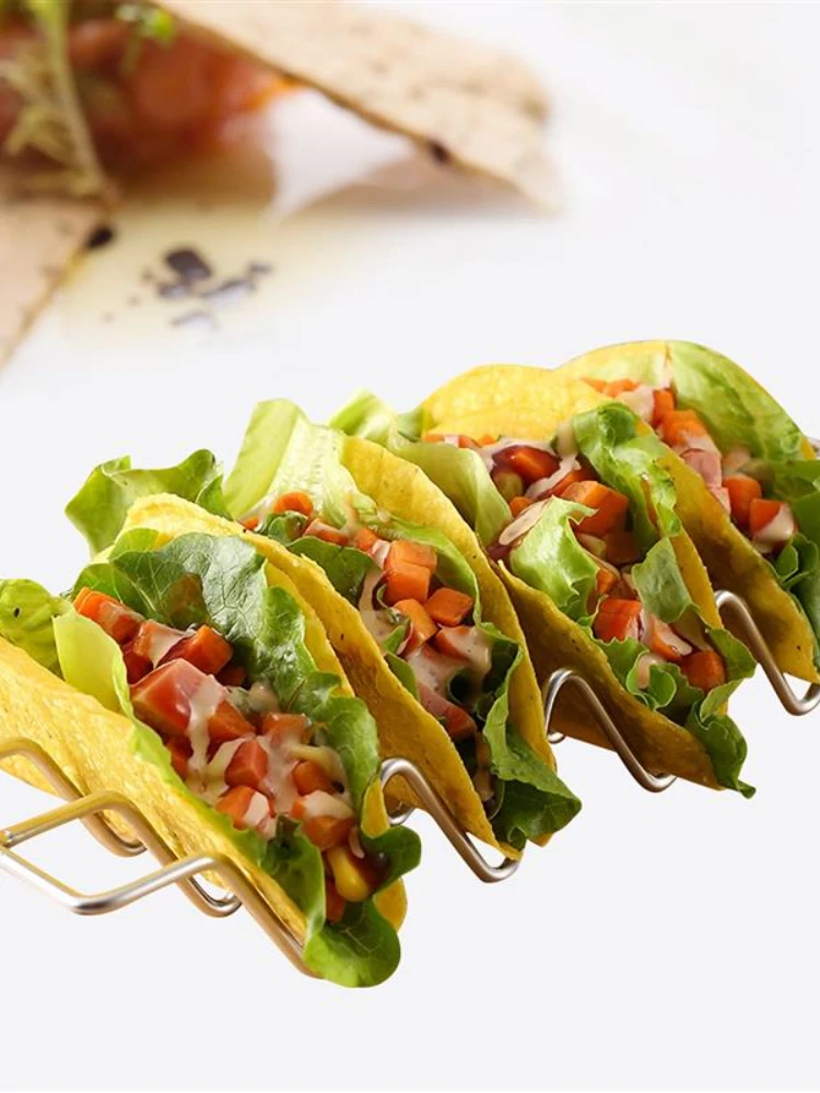 

Кухонные инструменты, держатель для Тако из нержавеющей стали, Мексиканский Burritos, подставка для дисплея, держатель для хот-догов