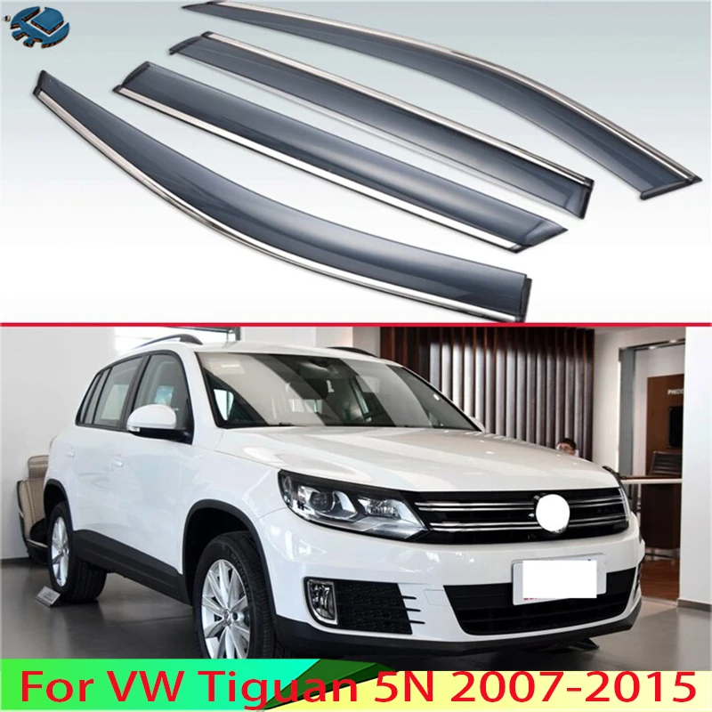 Для VW Tiguan 5N 2007-2015 2010 2011 2012 2013 2014 пластиковый внешний козырек вентиляционные шторы