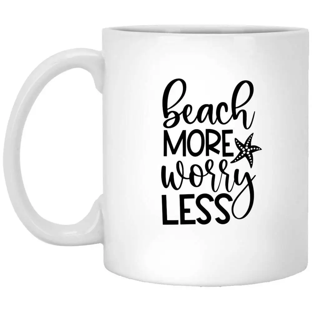 

Beach More Worry Less Summer Coffee Mug