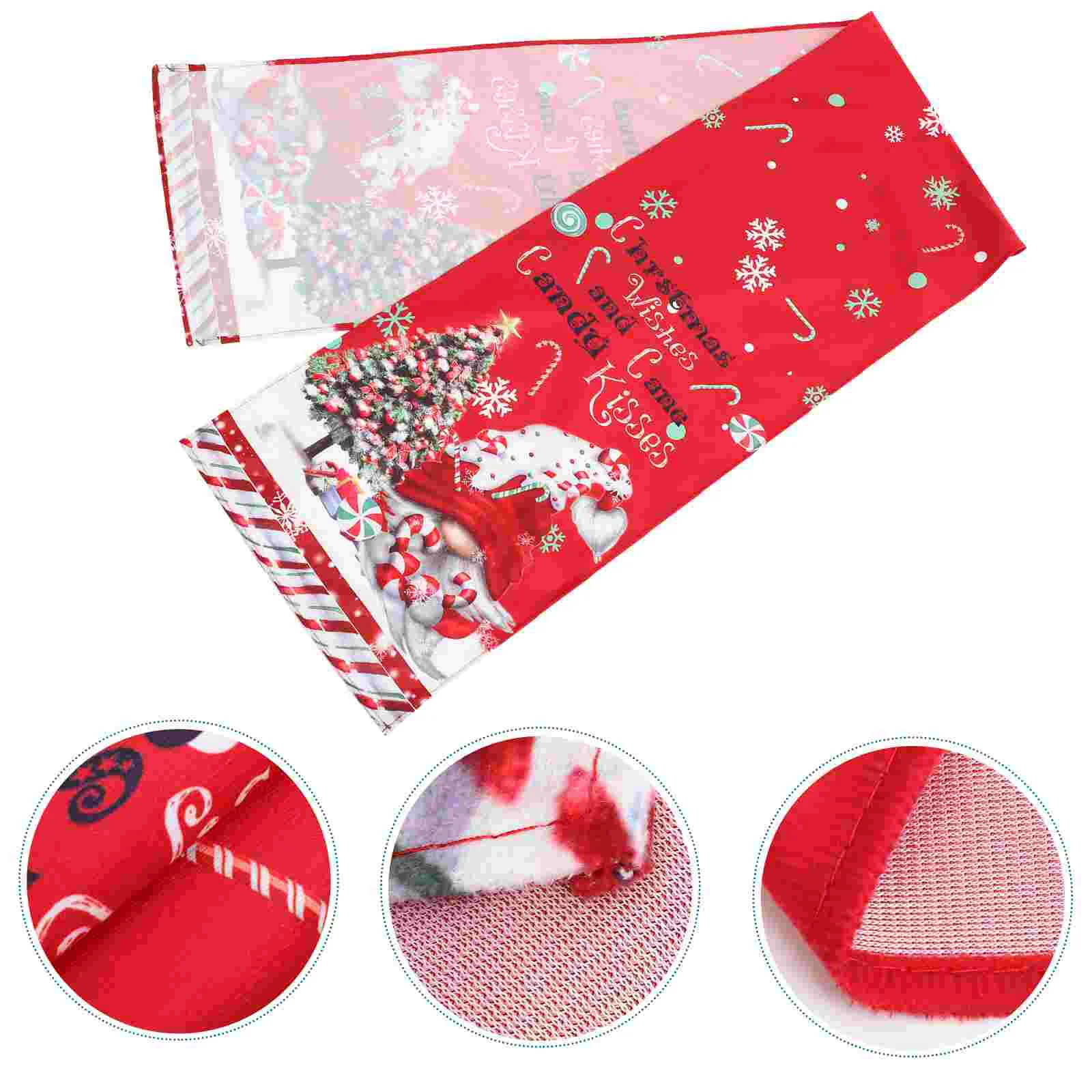 

Christmas Ornaments Party Table Decor Style Runner European American Xmas Decoration