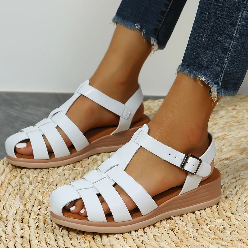 

Gladiator Sandals Women Wedges Shoes for Woman Summer 2022 Trend Platform Flats Red Heels Low Sneakers Luxury Sandal Plus Size