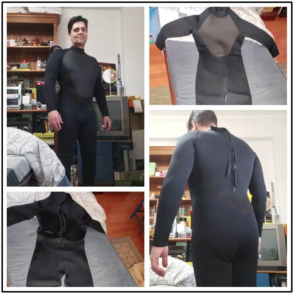 Неопреновый гидрокостюм 3 мм для мужчин и женщин костюм дайвинга на молнии сзади