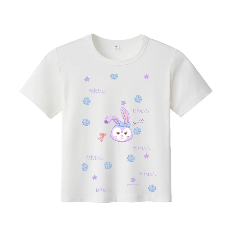 

Family Matching Outfits Short-sleeved Cartoon Print T-shirt Parent-child Wear Mommy and Me Clothes Matching Family Outfits