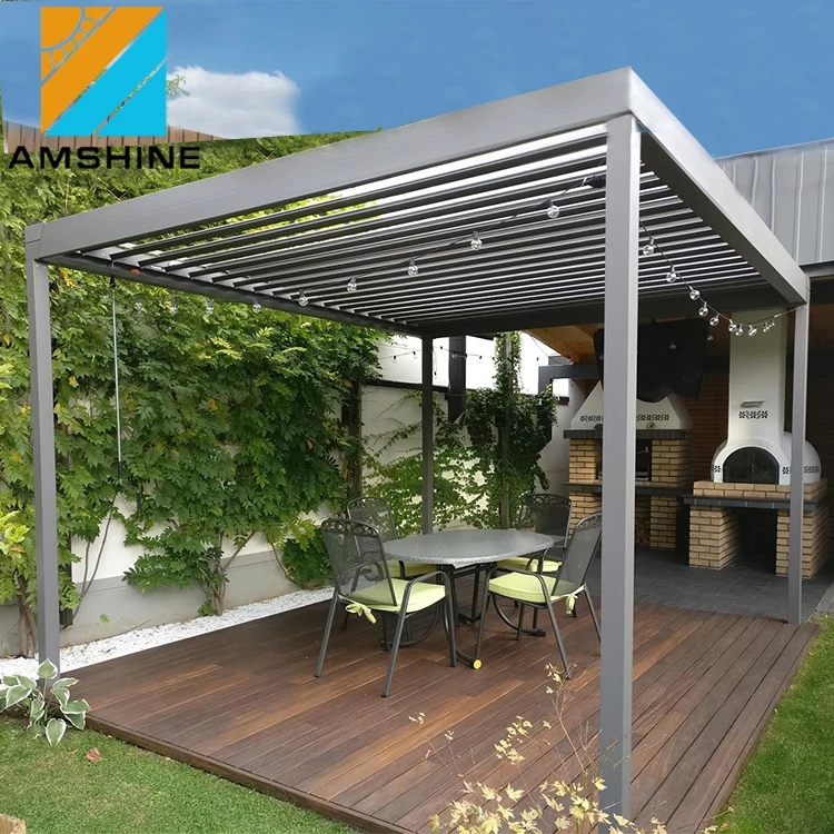 

Customized Motorized terrace roof aluminum bioclimatic pergola outdoor