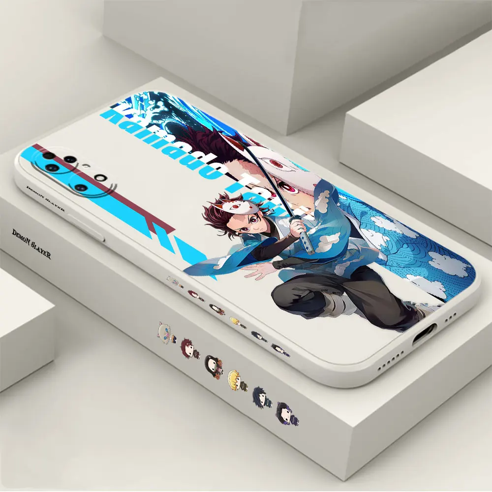 Demon Slayer Kimetsu No Yaiba Phone Case For Huawei P60 P50 P40 P30 P20 Mate 50 40 30 20 20X 10 Colour Liquid Silicone Cover