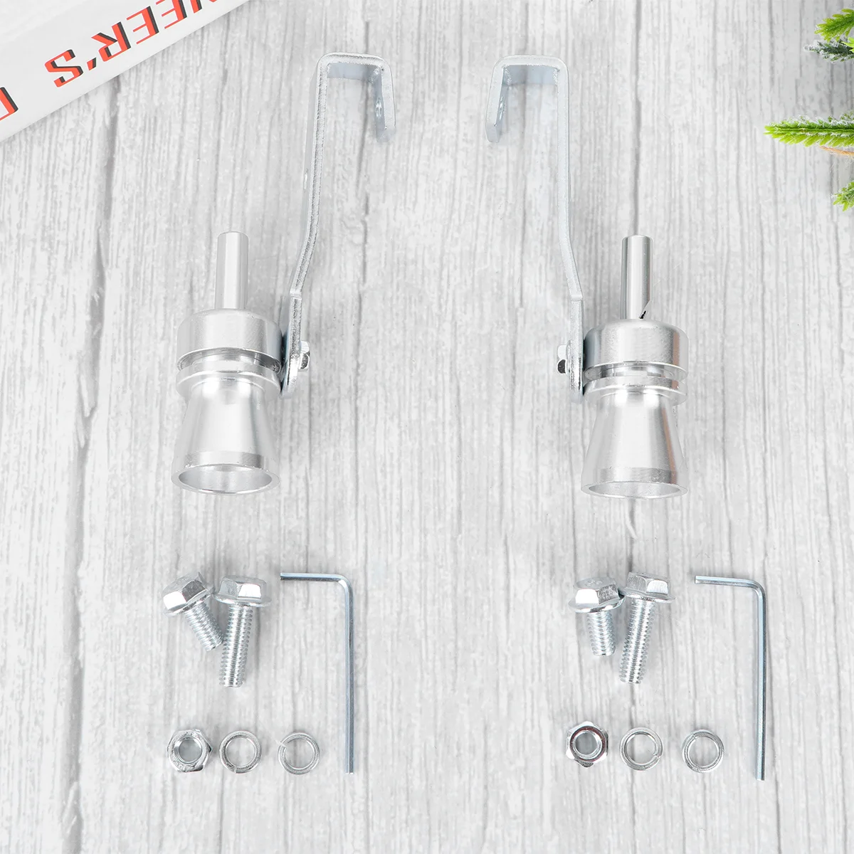

2cps Aluminum Sound Whistle Exhaust Pipe Tailpipe Blow off Simulator Silver