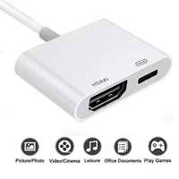 2 in 1 lighting to hdmi digital av adapter for ipad iphone 12 11 13 pro max 1080p screen with charging converter for tv monitor