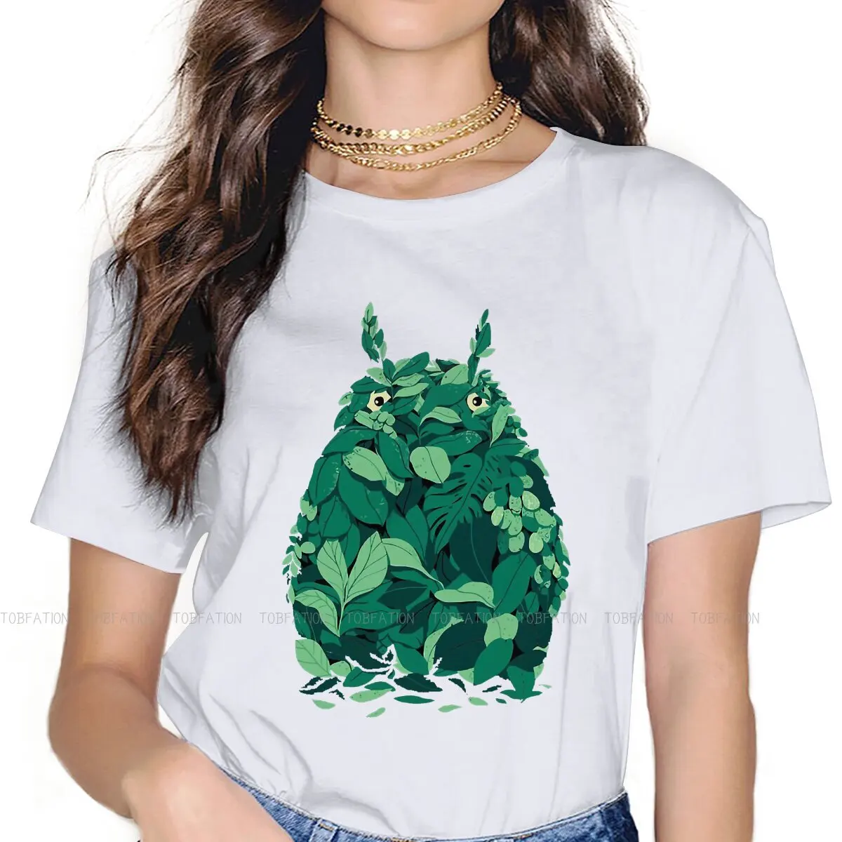 

Forest Entity Totoro Merch Feminine Shirts Totoro Animated Fantasy Film Plus Size T-shirt Harajuku Vintage Female Top