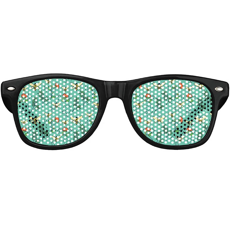 

Bees and Flowers Funny Glasses team bride Holiday Glasses kids sunglasses girls Birthday women Party men Beach Eyeglasses