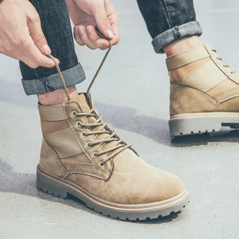 

New Coturno Men Leather Shoes High Top Fashion Winter Warm Snow Shoes Dr. Motorcycle Ankle Boots Couple Unisex Boots