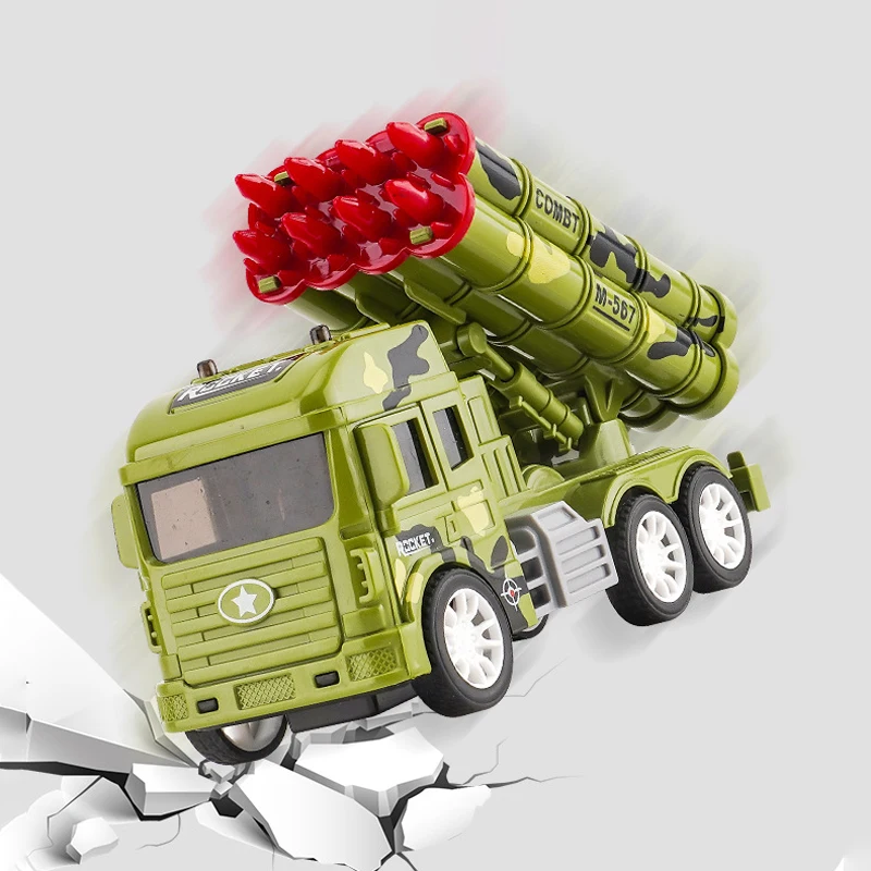Новинка 2024 военные инерционные ракетные автомобили с имитацией детские