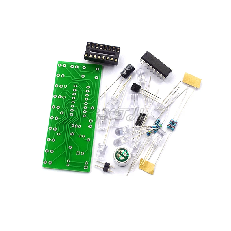 

Комплект светодиодных водяных ламп с голосовой активацией CD4017 Управление лампой Веселое электронное производство Сделай сам Спектр