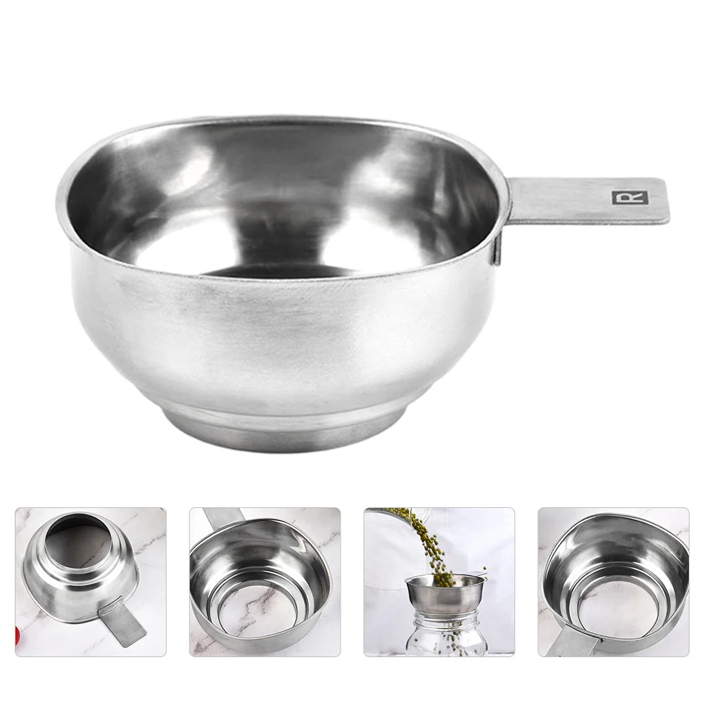 

Large Diameter Funnel Oil Hopper Colander Kitchen Use Cooking Filter Liquid Creative Stainless-Steel Tea Metal